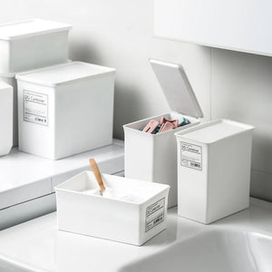 Kitchen sundry storage box with lid, desktop organizer for laundry, beads, powder, and clothes clips

