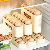 4-Layer Slide Egg Storage Box – Automatic Egg Rolling Ladder Style for Refrigerator, Large Capacity