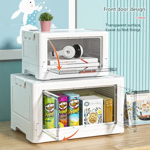 Foldable Stackable Storage Bins with Lids – Clothes & Blanket Organizer