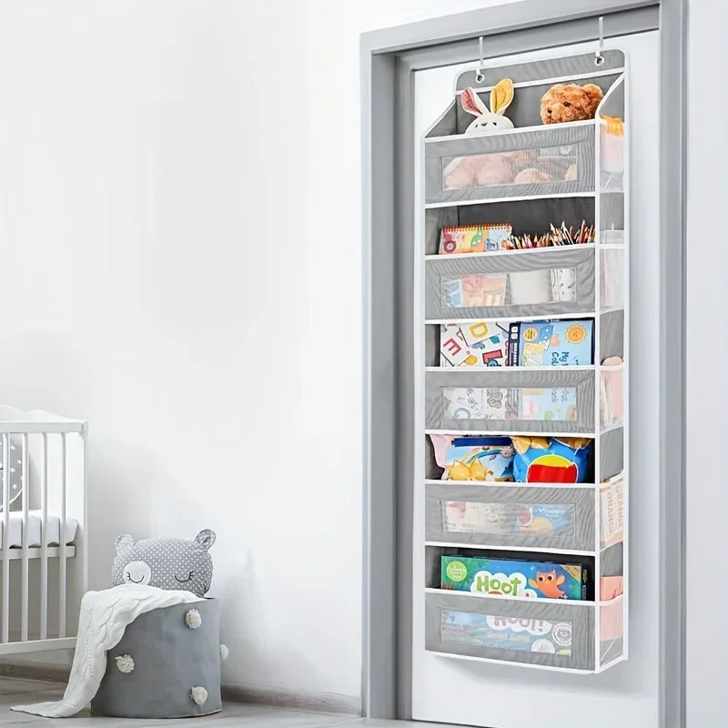 5-Shelf Hanging Organizer with Large Pockets – Over Door Storage