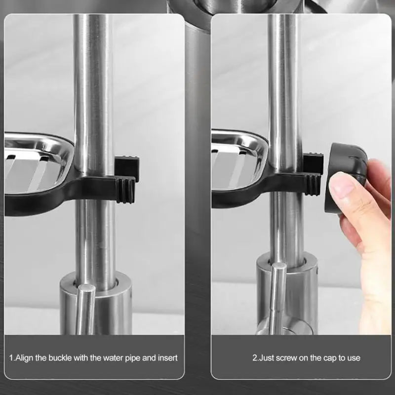 Stainless Steel Faucet Shelf – Sink Storage Rack & Towel Holder