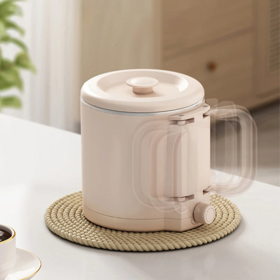 Folding Electric Kettle 220V – 304 Stainless Steel Portable Water & Noodle Cooker