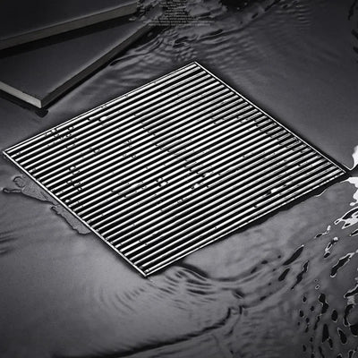 Large Floor Drain 304 Stainless Steel 12/15/20/30cm Square Linear Bathroom Floor Drains Outdoor Courtyard Large Diameter Drain