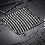 304 Stainless Steel Linear Floor Drain – Square Bathroom & Outdoor Courtyard Drain (12–30cm)