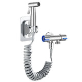Brushed Stainless Steel Handheld Bidet Sprayer Set – Single Cold Water Faucet