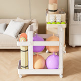Yoga Mat & Sports Equipment Storage Rack with Wheels – Home Gym Organizer Basket