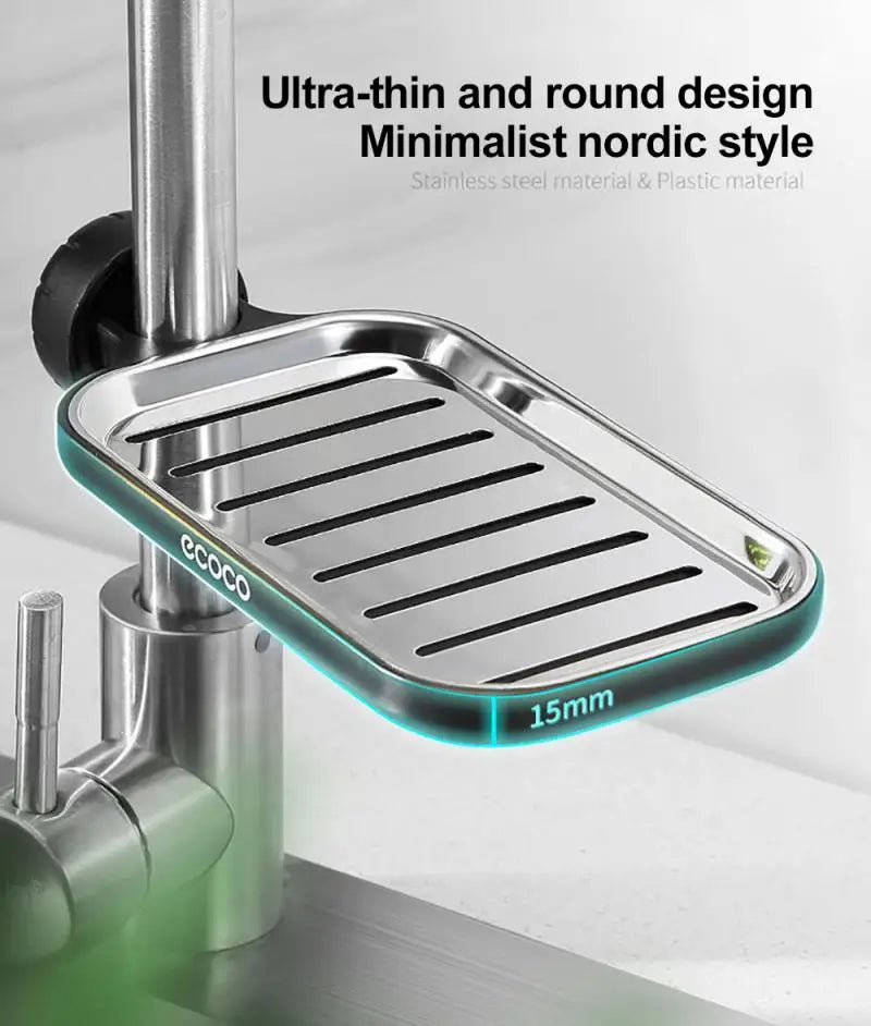 Stainless Steel Faucet Shelf – Sink Storage Rack & Towel Holder
