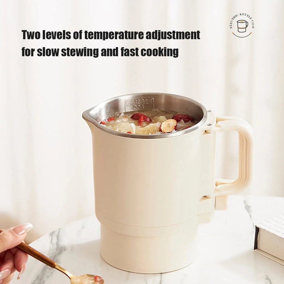 Folding Electric Kettle 220V – 304 Stainless Steel Portable Water & Noodle Cooker