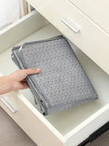 Gray Clothes & Quilt Storage Bag – Waterproof Wardrobe Organizer with Transparent Window