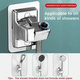 Adjustable Self-Adhesive Shower Head Holder – Wall-Mounted Handheld Bracket for Bathroom