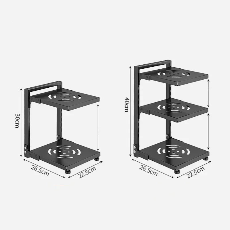 Adjustable Carbon Steel Pot & Pan Storage Rack