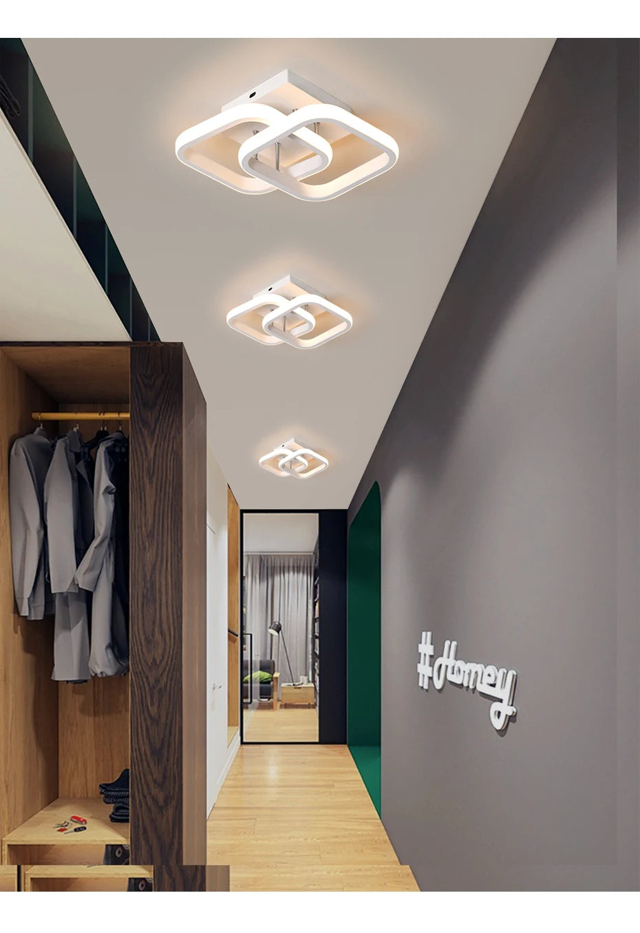 IRALAN LED Ceiling Chandelier Light – Flush Mount for Hallway, Kitchen & Bedroom