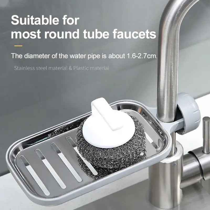Stainless Steel Faucet Shelf – Sink Storage Rack & Towel Holder