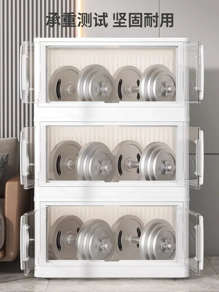 Foldable Stackable Storage Bins with Lids – Clothes & Blanket Organizer