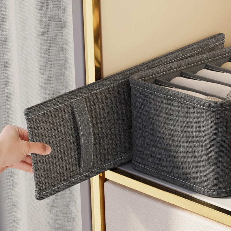 Drawer Organizer Box with 6/7/20 Grids – Underwear, Socks, Bra & Pants Storage Divider