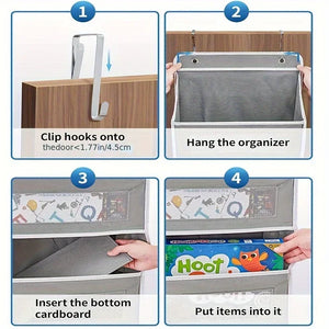 5-Shelf Hanging Organizer with Large Pockets – Over Door Storage