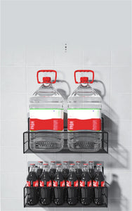 Punch-Free Bathroom Wall Storage Rack – Self-Adhesive Iron Mesh Shelf