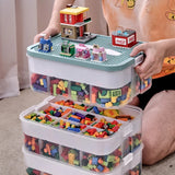 Kids Building Blocks Storage Box – Stackable Organizer Case with Handle