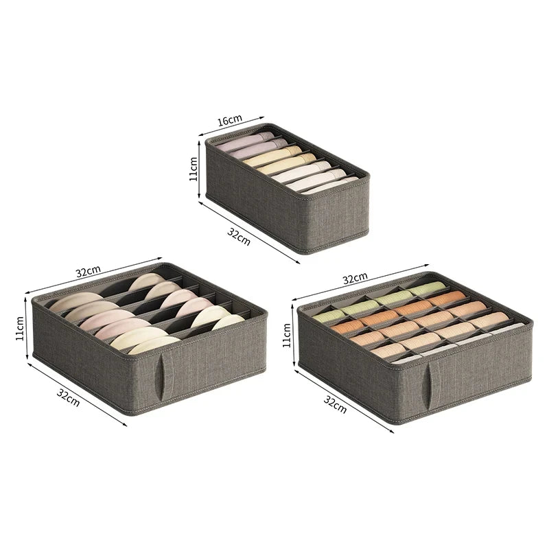 Drawer Organizer Box with 6/7/20 Grids – Underwear, Socks, Bra & Pants Storage Divider