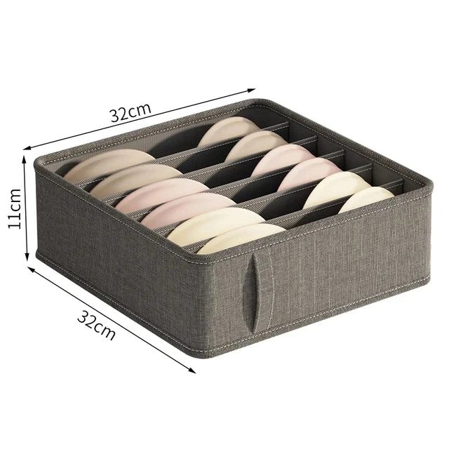 Drawer Organizer Box with 6/7/20 Grids – Underwear, Socks, Bra & Pants Storage Divider