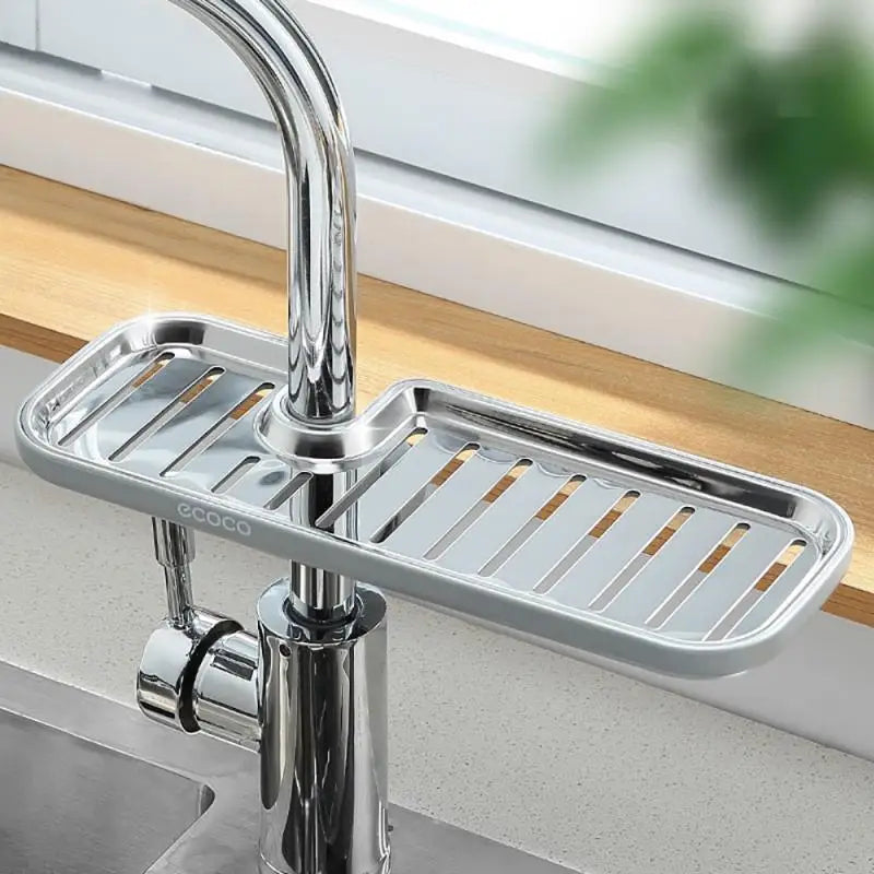 Stainless Steel Faucet Shelf – Sink Storage Rack & Towel Holder