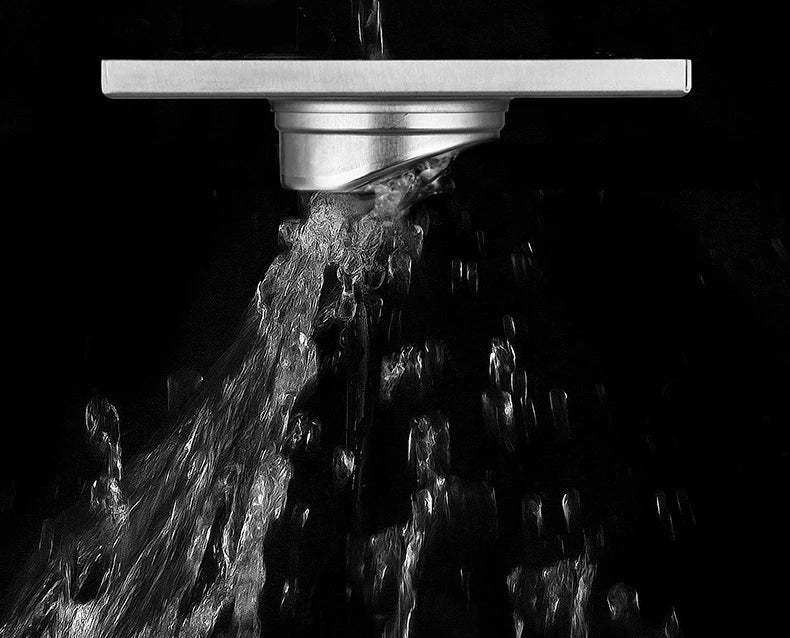 304 Stainless Steel Linear Floor Drain – Square Bathroom & Outdoor Courtyard Drain (12–30cm)