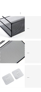 Punch-Free Bathroom Wall Storage Rack – Self-Adhesive Iron Mesh Shelf
