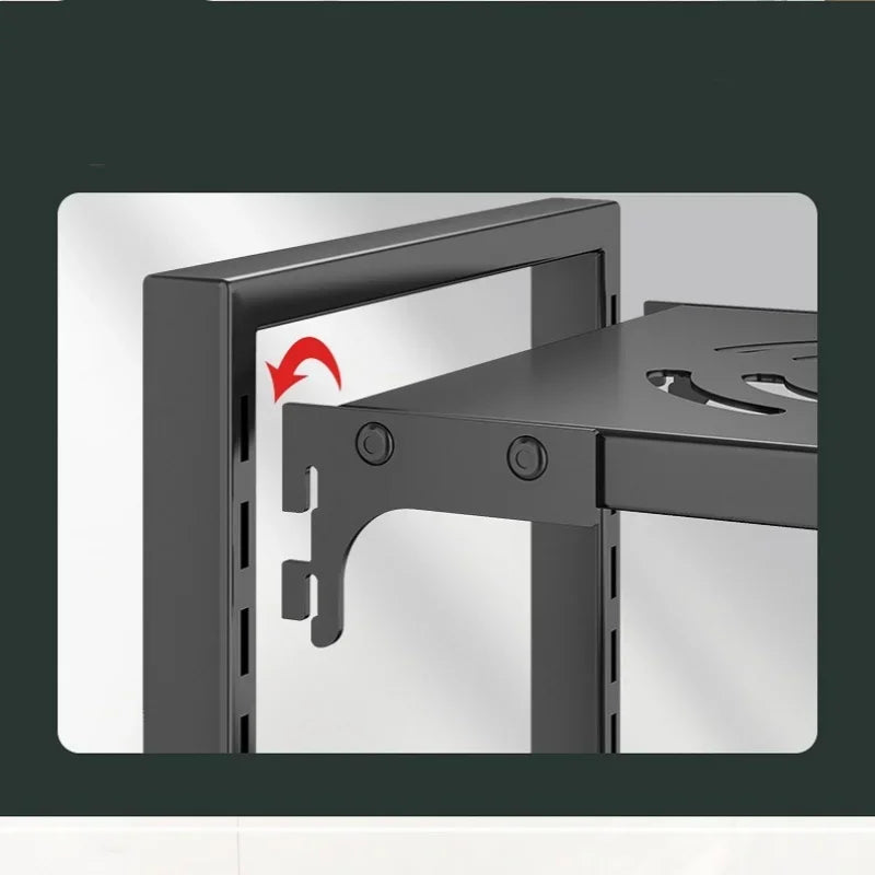 Adjustable Carbon Steel Pot & Pan Storage Rack