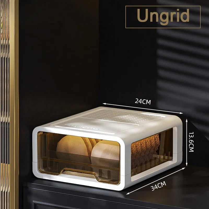 Clear Stackable Underwear Organizer Drawer – Thickened Transparent Clothing Storage Box
