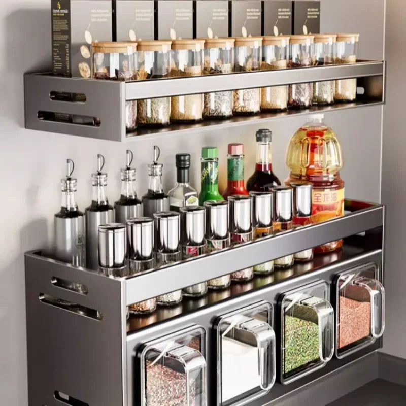 2025 Punch-Free Condiment Storage Rack Set