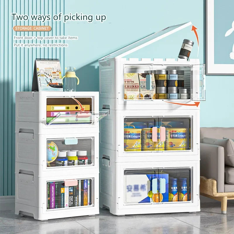 Foldable Stackable Storage Bins with Lids – Clothes & Blanket Organizer