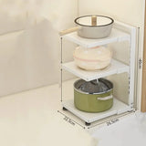 Adjustable Carbon Steel Pot & Pan Storage Rack