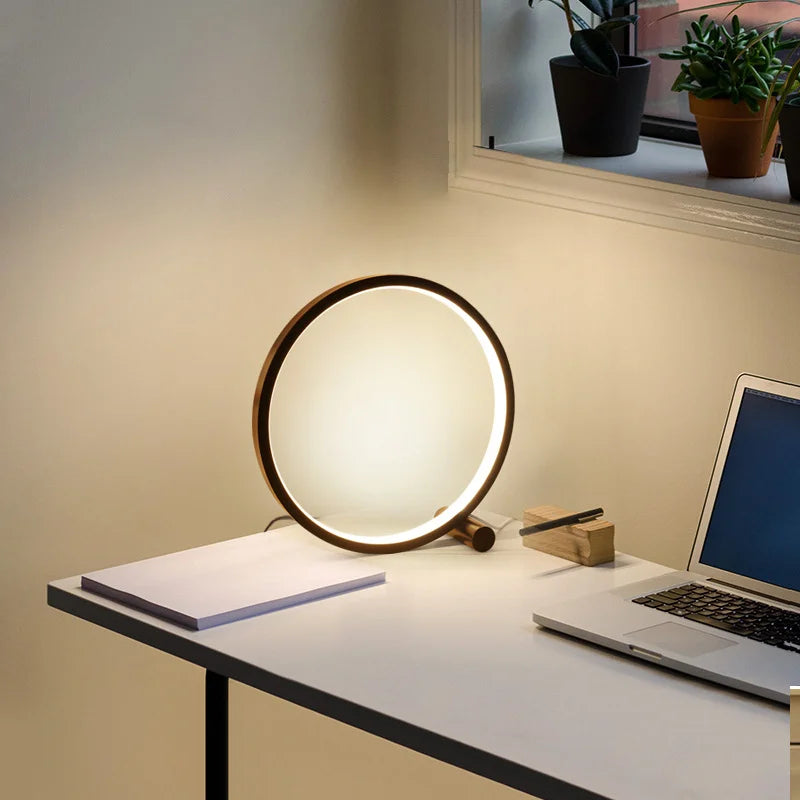 25CM Round LED Table Lamp Dimmable Bedside Night Light