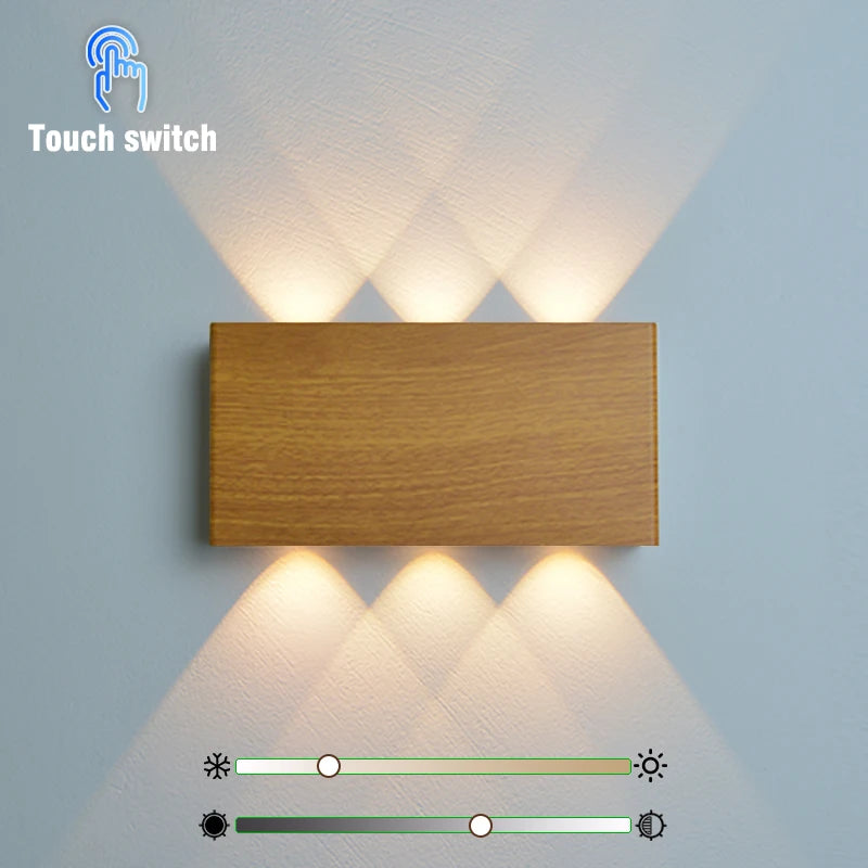 Minimalist LED Rechargeable Wall Lamp – 3 Color Touch Light for Bedroom & Corridor