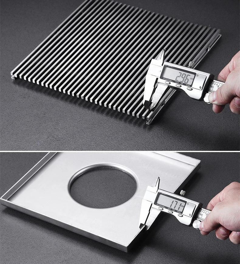 Large Floor Drain 304 Stainless Steel 12/15/20/30cm Square Linear Bathroom Floor Drains Outdoor Courtyard Large Diameter Drain