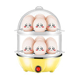 Double Layer Egg Cooker – 14 Egg Capacity Electric Boiler with Auto Shut-Off & Measuring Cup