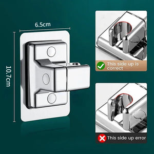 Adjustable Self-Adhesive Shower Head Holder – Wall-Mounted Handheld Bracket for Bathroom