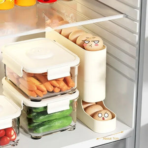 4-Layer Slide Egg Storage Box – Automatic Egg Rolling Ladder Style for Refrigerator, Large Capacity