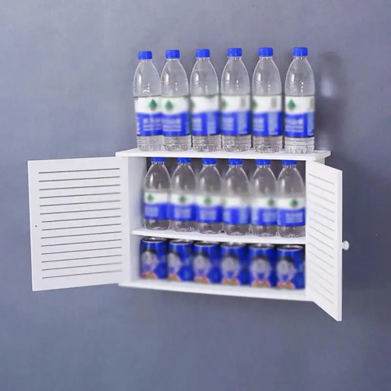 Wireless WiFi Router Storage Box – Wall Hanging Plug Board Bracket & Cable Organizer
