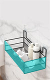 Punch-Free Bathroom Wall Storage Rack – Self-Adhesive Iron Mesh Shelf