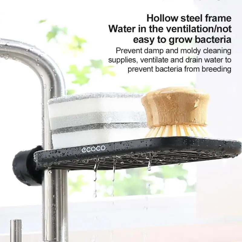 Stainless Steel Faucet Shelf – Sink Storage Rack & Towel Holder