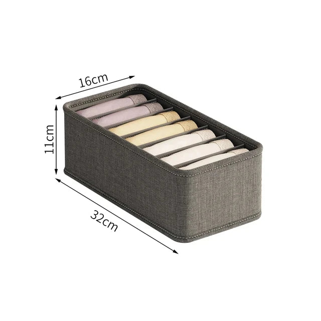 Drawer Organizer Box with 6/7/20 Grids – Underwear, Socks, Bra & Pants Storage Divider