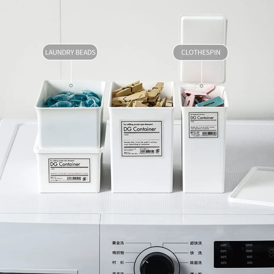Kitchen Sundry Storage Box – Desktop Organizer with Lid for Laundry, Beads, Powder, and Clothes Clips
