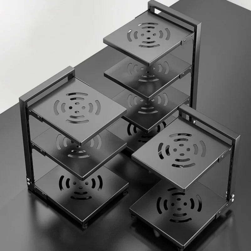 Adjustable Carbon Steel Pot & Pan Storage Rack