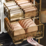 Clear Stackable Underwear Organizer Drawer – Thickened Transparent Clothing Storage Box