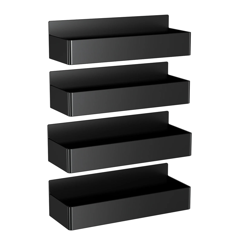 Magnetic Spice Rack Set – 4PCS Fridge Side Shelves & Cabinet Organizer for Kitchen