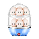Double Layer Egg Cooker – 14 Egg Capacity Electric Boiler with Auto Shut-Off & Measuring Cup