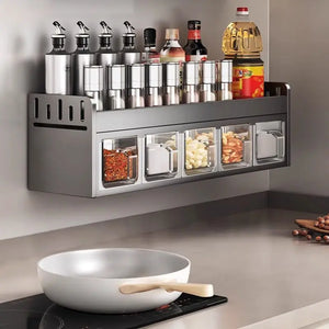 Stainless Steel Wall-Mounted Spice Rack – Multi-Functional Kitchen Storage Box

Stainless steel wall-mounted spice rack for jars, condiments, and kitchen storage, space-saving and durable



